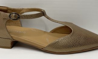Chrissie Contour Fallon Pebbled Metallic Bronze