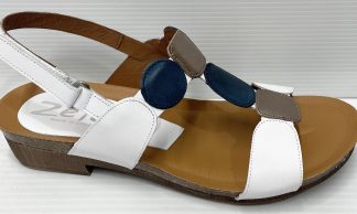 Zeta Ivanna White/Navy/Tan