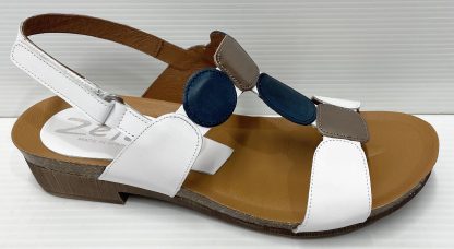 Zeta Ivanna White/Navy/Tan