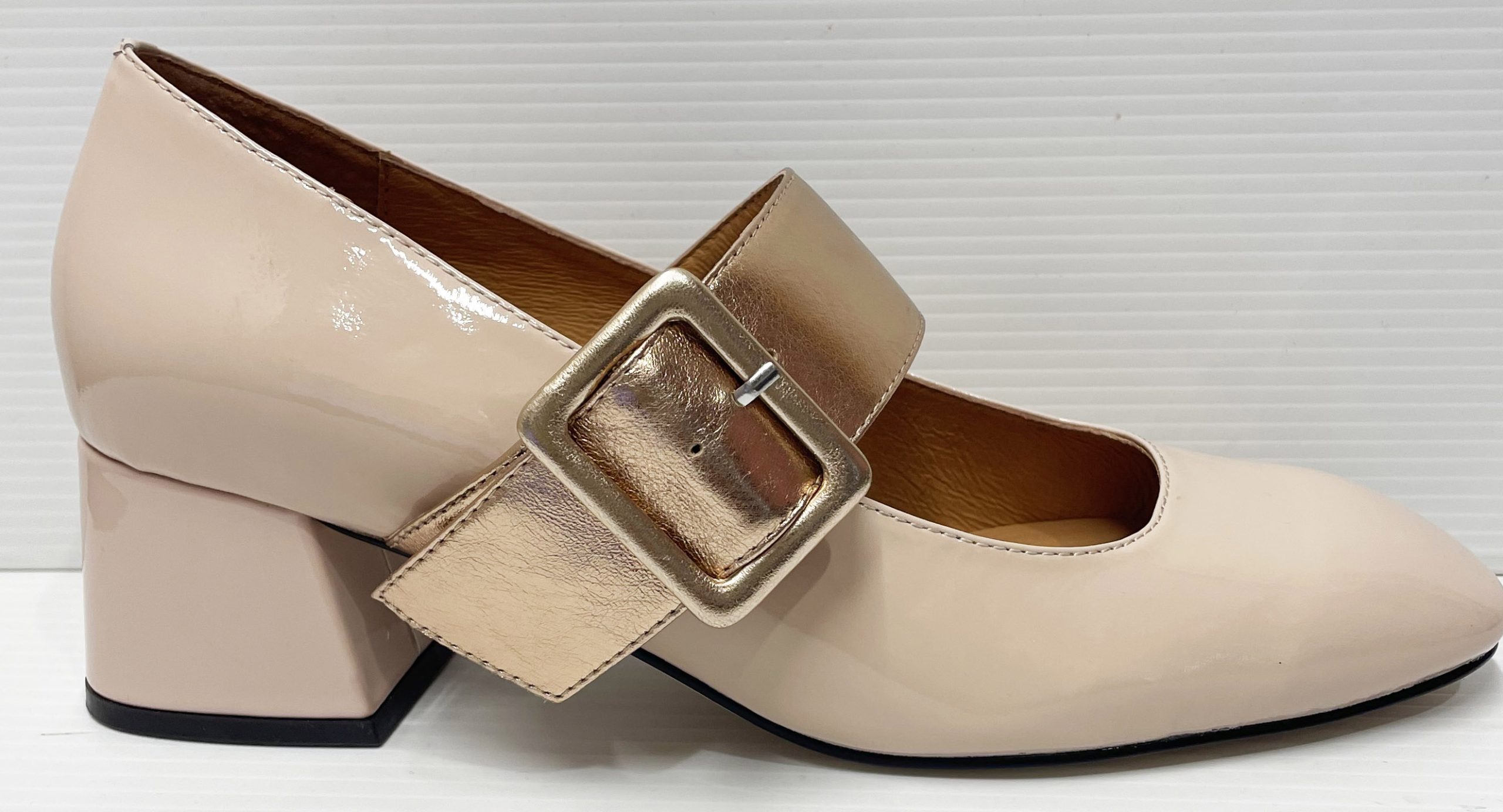 Bresley Pagoda Nude Patent/Rose Gold