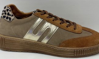 Thyme & Co Medley Tan Suede/Beige Leopard